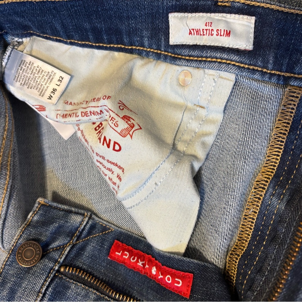 Lucky Brand Men Jean Athletic Slim 412 - Picture 3 of 5